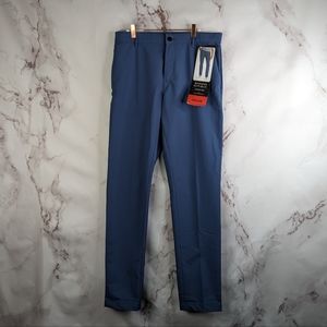 Banana Republic Traveler Pants Men 34 x 34 Blue Flat Front Slim Fit Mid Rise